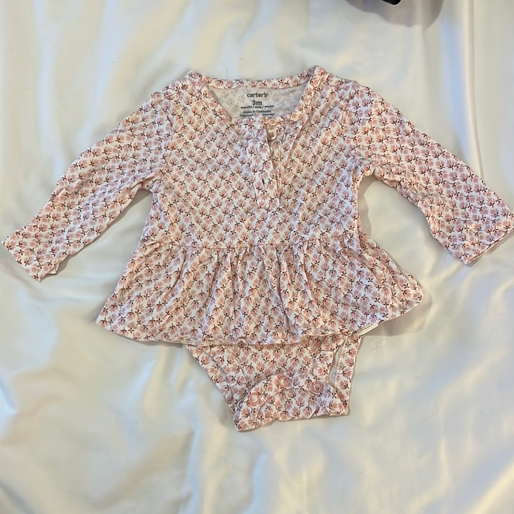 Carter’s Baby Bodysuit Dress Pink Floral